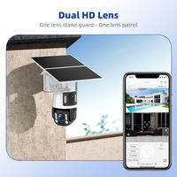 Cámara de Seguridad Solar CCTV de 6MP con Tarjeta SIM 4G, Zoom 36X, Cubierta de Bola ABS, Pan-Tilt, Visión Nocturna, Detección de Movimiento, IP66, PTZ, para Exteriores