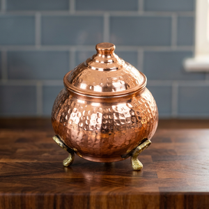 Pure Copper <b>Tea</b> <b>Sugar</b> Spices <b>Coffee</b> Canisters with Lid 24-Piece <b>Set</b> 300ml Capacity Dry Storage Eco-Friendly Modern Tabletop - Product Image 2