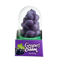 Crème glacée aux fruits aromatisée à la grappe 3D, certifiée Halal, en gros, forme amusante, bâtonnets de glace personnalisés, emballage en boîte de chocolat au lait