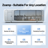 Zcamp A5 casas prefabricadas Star Standard Outdoor Eco-friendly Material Sets Prefab Mobile House diseño de casa de cristal
