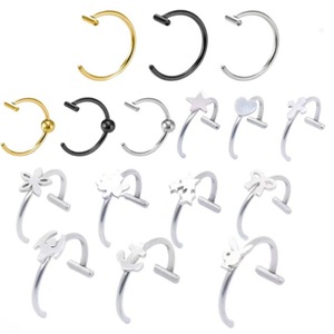 Vendita calda personalità Punk labbro anello Non Piercing corpo in acciaio inox gioielli Labret per donna uomo Unisex - Product Image 1