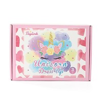 Boîte d'emballage en carton ondulé pliable biodégradable personnalisée, vente en gros, boîte à jouets rose, laminage brillant, emballage avec logo