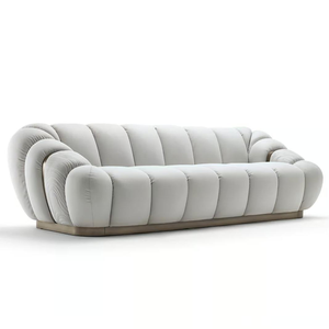 מערכת ספות מודולרית לסלון בצורת ר', קטיפה אמריקאית גדולה, בסגנון נורדי מודרני - Product Image 1