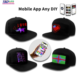 Casquette de sport intelligente LED multilingue, casquette de baseball, application pour changer le contenu, affichage de texte lumineux, chapeaux pour campagne, <span class=keywords><strong>chapeau</strong></span> de fête amusant RGB - Product Image 2