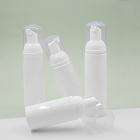 Botol busa plastik putih 80ml, pompa pembersih wajah Mousse pasta gigi 60ml botol PET pompa 100ml