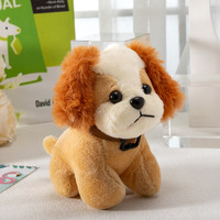 Jouet en peluche pour chien avec col montant, adorable, en coton PP, logo personnalisé, animal en peluche de dessin animé, sac à dos suspendu, porte-clés