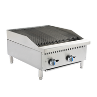 Gril-charbroiler à gaz commercial ETL de 60 pouces avec plaque chauffante et rayonnement thermique, pour comptoir