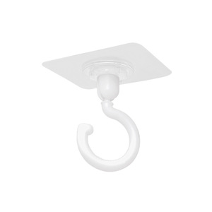 Adhesive Hooks Single Hook White Plastic 1-3kg Load Capacity Ceiling Wall Mount Garage Storage Hook - Product Image 5