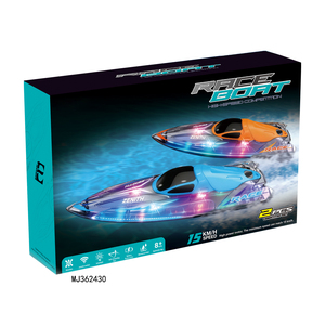 Lancha <span class=keywords><strong>de</strong></span> Carreras a Control Remoto 2.4G, Juego <span class=keywords><strong>de</strong></span> <span class=keywords><strong>Dos</strong></span> Piezas para <span class=keywords><strong>Dos</strong></span> Jugadores, Barco RC con Luces LED, Juguete <span class=keywords><strong>de</strong></span> Plástico Impermeable - Product Image 3