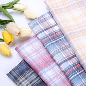 Best Price Good Texture Soft Touch 100% Polyester Yarn Dyed Checks Shirting Tartan Black And Yellow Plaid Fabric - Product Image 6