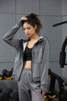 Setelan keringat Gym wanita, jaket Sauna celana olahraga penuh di badan gadis, setelan Sauna