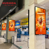 HUSHIDA 32 43 50 55 pouces Écran d'affichage numérique suspendu pour menu, signalétique, panneau publicitaire, affichage de menu pour les restaurants de restauration rapide