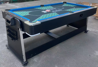 Nouvelle table de billard Air Hockey multi-jeux 6 en 1 avec table de poker Texas Hold'em et roulette