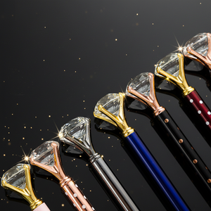 स्कूल छात्र उपहार के लिए बड़े हीरे के साथ थोक अनुकूलित प्रचार धातु नवीनता बॉलपॉइंट पेन - Product Image 2