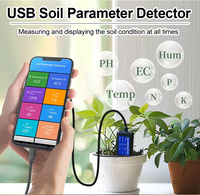 Testeur de sol Meas-King 8 en 1, capteur de sol USB Type-C avec température -40~60 ℃ Détection de l'humidité (0-100 % HR), de l'EC, des NPK et du pH du sol