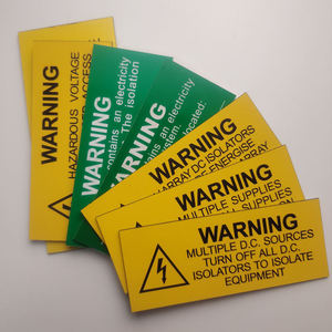 Étiquettes d'avertissement de sécurité en PVC personnalisées, autocollants de précaution à gratter, formes personnalisées, panneaux en vinyle brillant UV pour marquage industriel - Product Image 3