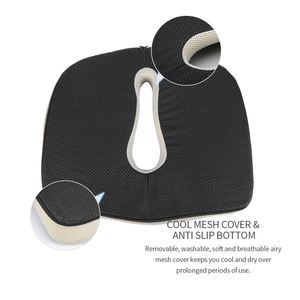 Cojín de asiento de espuma viscoelástica original con parte inferior antideslizante que mejora la postura y soporta la almohada lumbar para coche - Product Image 5