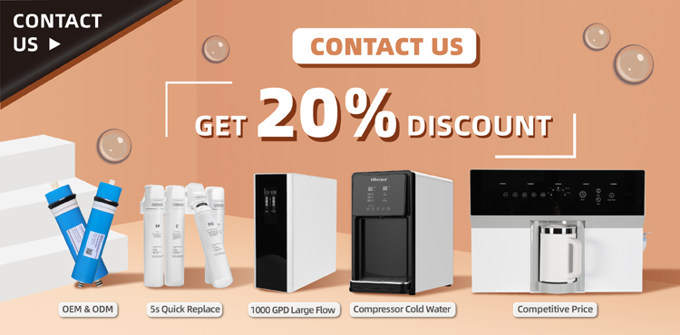 Filterpur 400G 600G 800G 2 stages undercounter ro pipeline water purifier cabinet