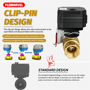 วาล์ว Flomarvel Fh-s Fh-mo Ip67 Dn15 1 2 แบบลูกบอล พร้อมไฟแสดงสถานะควบคุมด้วยมือ วัสดุทองเหลือง Ss304 Upvc 12v 24v 110v 120v 220v แบบปิดปกติ - Product Image 6