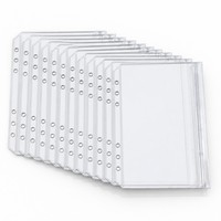 Pochettes à fermeture éclair en PVC transparent A5 A6 A7 pour classeur à anneaux, enveloppes à monnaie à ouverture latérale, sacs de rangement à fermeture éclair pour documents