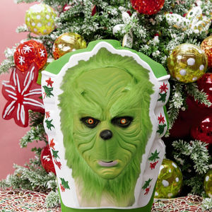 Disfraz <span class=keywords><strong>de</strong></span> Monstruo Ladrón Genio Enmascarado con Cabello Verde, Casco y Guantes <span class=keywords><strong>de</strong></span> Látex para Fiestas <span class=keywords><strong>de</strong></span> Halloween o Navidad - Product Image 3