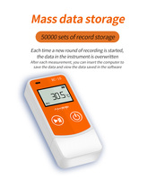 Registrador de Datos de Temperatura LCD Aikesi RC-10 con Carcasa de Plástico, ODM, Informes USB PDF, Certificación CE/FCC/ROHS para Aplicaciones de Cadena de Frío