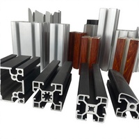 Profilé d'extrusion en alliage d'aluminium série 6000 LUXING HXY-YXC-Y27, cadre de pliage à rainure en T, industriel, faible MOQ, noir, carré T3-T8