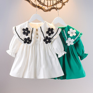 Vestido de <span class=keywords><strong>Princesa</strong></span> de Manga Larga de Algodón para Niñas Power Factory, Estilo Occidental de Primavera y Otoño, Falda Infantil a <span class=keywords><strong>la</strong></span> Moda - Product Image 6