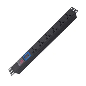 MT-6150 Factory price 1U 19" Rack Mount 6 way universal standard Power Distribution Unit PDU with 1.8m Schuko Lead