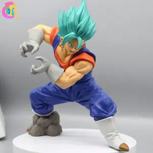 Best selling japan pvc figurines anime toy dragon z ball Blue hair Battle vegetto action figure for desk decoration