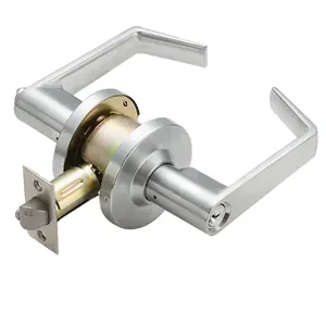 ANSI American Fire Rated Passage Classroom Office Patio Latch Kunci Pintu Handle Kunci Pintu Kayu Leverset Silinder