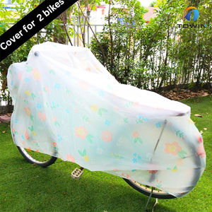 Ripstop PVC Matériel Mignon Clair Opaque Fleurs Stockage Extérieur Étanche Vélo Couvre Protection pour Tous Les Types <span class=keywords><strong>de</strong></span> Vélos - Product Image 4