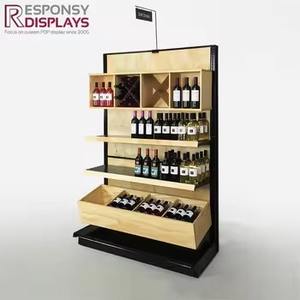 Stylish 360 Degree Visibility Hot Galvanized <b>Wine</b> & Beer Display Multi-Layered <b>Stand</b> for Supermarket & Bar - Product Image 2