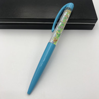 Stylo bille flottant DIY à largeur d'écriture de 1,0 mm, logo personnalisé, flotteur en PVC 2D avec corps en ABS jaune, cadeau d'usine, vente chaude