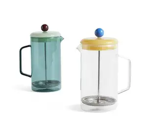 批发定制新设计耐热硼硅酸盐彩色玻璃水罐玻璃水瓶