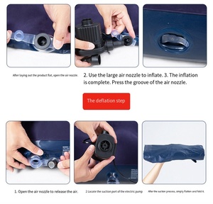 Outdoor air Cushion <b>Bed</b> <b>Folding</b> Single Person Inflatable Mattress with Thick Flocking Mattress Household Inflatable Mattress - Product Image 6