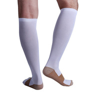 Haute Qualité 15-20 Mmhg Varices Genou Haute Infusé Cooper Chaussettes De Compression