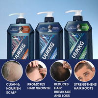 Shampooing 2-en-1 UUKKG pour hommes : Anti-chute, anti-pelliculaire, contrôle du sébum, rafraîchissant pour le cuir chevelu, soin quotidien masculin