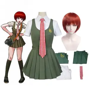 Fantasia japonesa de cosplay de danganronpa koizumi, uniforme marinheiro, vestido feminino, roupa para meninas