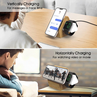 Station de charge sans fil rapide 3-en-1 Bamboo PD 15W avec support magnétique pour iPhone/Watch/