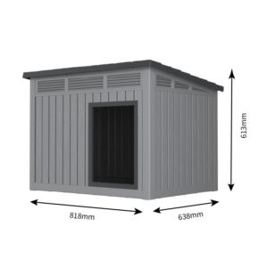 Fabricante al por mayor PP impermeable al aire libre de lujo Big Leaning Roof Casa de perro - Product Image 4