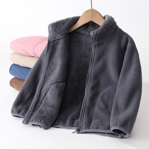 Vente en gros 2025 nouveau <span class=keywords><strong>manteau</strong></span> polaire pour enfants cardigan d'hiver épaissi pour filles garçons automne hiver vêtements doublés en polaire pour - Product Image 4