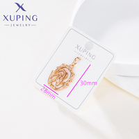 12565 Bijoux XUPING en gros, pendentif serpent torsadé creux plaqué or 18K 14K