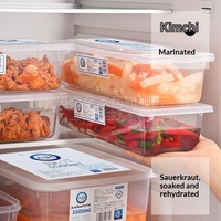 Conteneur japonais en PVC antibactérien hermétique de qualité alimentaire pour le stockage au réfrigérateur des légumes fermentés (Kimchi)