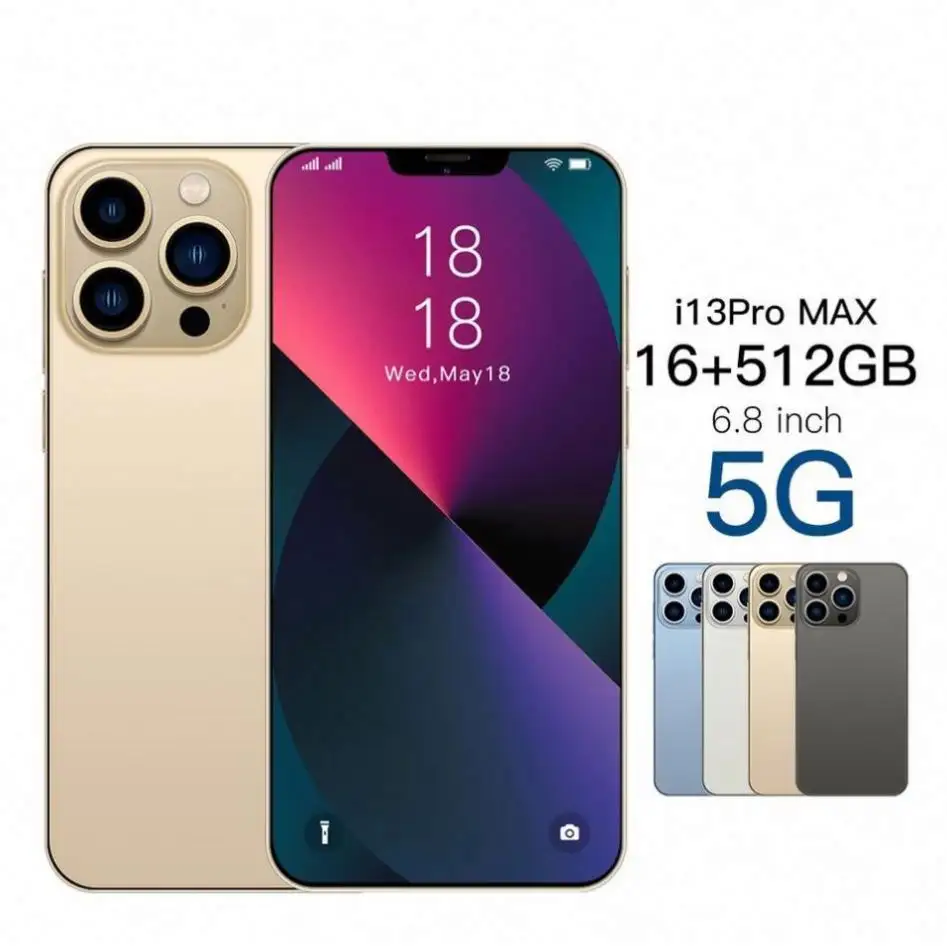 2023 새로운 phone13 프로 맥스 스마트 폰 5G 원래 16 + 512GB 6.7 인치 32 + 64MP HD 카메라 휴대 전화 높은 얼굴 잠금 해제