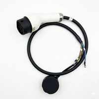 Câble de recharge EV Type 2 personnalisé à extrémité ouverte 32A 22kW IEC 62196 IP67 avec gaine TPU/TPE, cordon de remplacement pour chargeur EVSE à fils nus