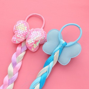 <span class=keywords><strong>Parrucche</strong></span> per Bambini, Accessori per Capelli con Trecce, Fasce per Capelli con Farfalle Paillettate, Elastici per Capelli, <span class=keywords><strong>Parrucche</strong></span> Intrecciate Colorate per Ragazze - Product Image 4