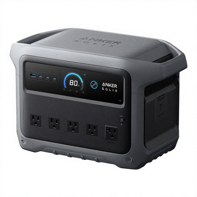 SOLIX C1000 Gen 2 2000W Peak 3000W 1024Wh LiFePO4 Portable Power Station Solar Generator Home Backup Camping (Optional