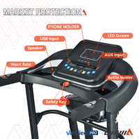 Tapis roulant pliable multifonction populaire pour la maison, silencieux, portable, équipement de fitness pour la famille