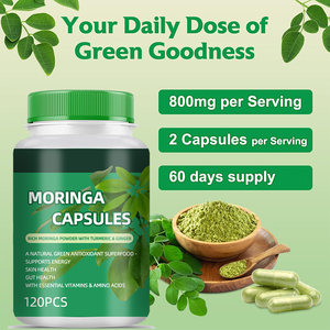 Zerdeçal ve zencefil diyet takviyeleri üreticisi ile OEM/ODM <span class=keywords><strong>Moringa</strong></span> kapsülleri - Product Image 2